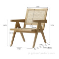 Krzesło Desen Solid Wood Rattan Fotel Fotel Fotel